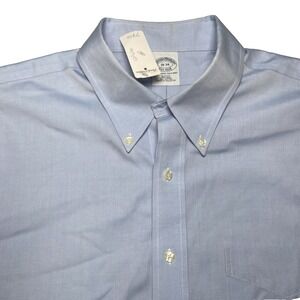 NEW Brooks Brothers 1818 Shirt 18 34 L/S Button Down Slim Non Iron READ